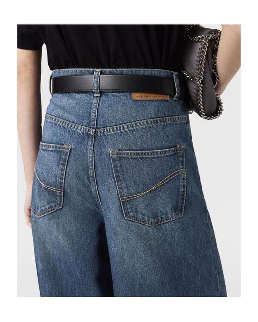 Stella McCartney Blue High-Rise Straight Leg Denim Jeans