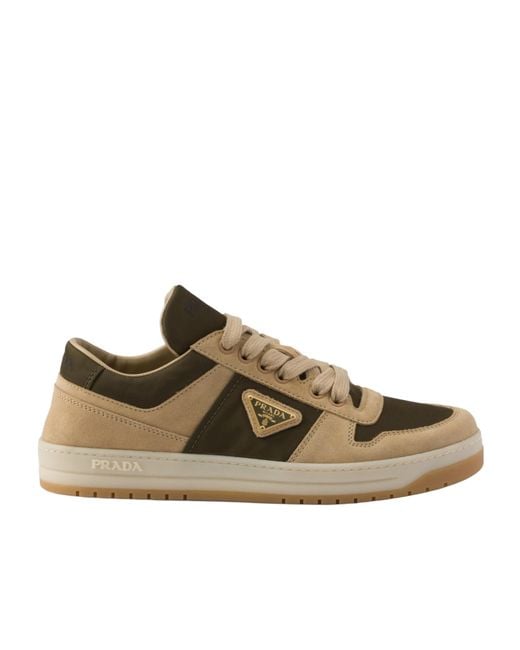 Prada Brown Downtown Two-Toned Sneakers