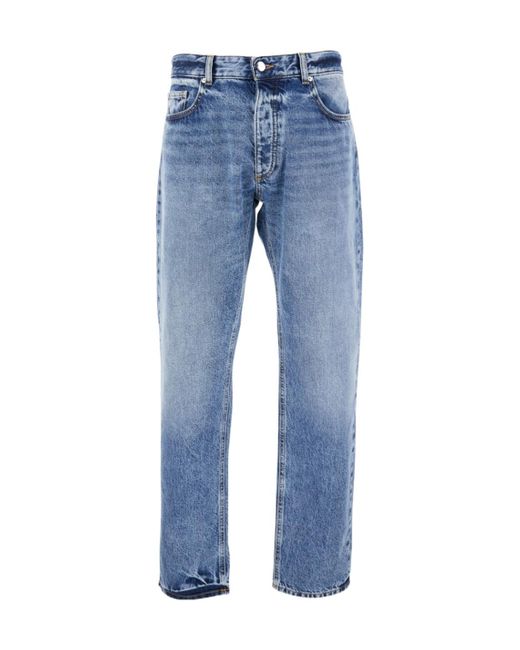 ICON DENIM Blue Jeans With Belt Loops And Logo Patch for men