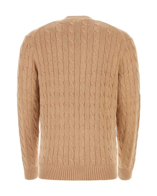 Polo Ralph Lauren Natural V-Neck Long-Sleeved Cardigan for men