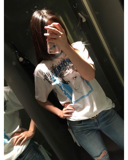 Off-White c/o Virgil Abloh Blue Tribute 1 Princess Diana T-Shirt
