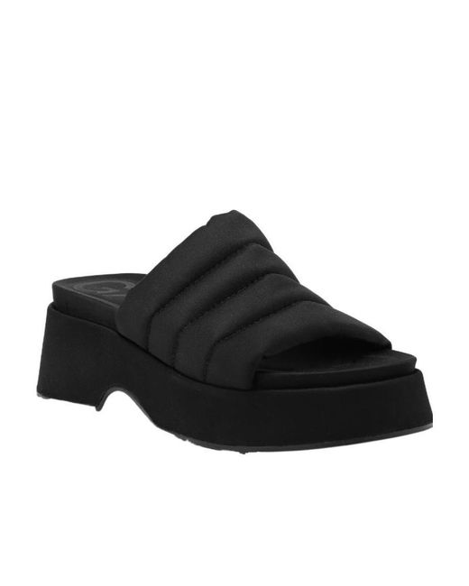 Ganni Black Quilted Platform Mules