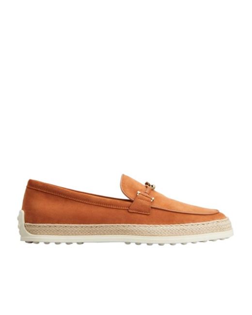 Tod's Brown Gomma Slip-On Loafers