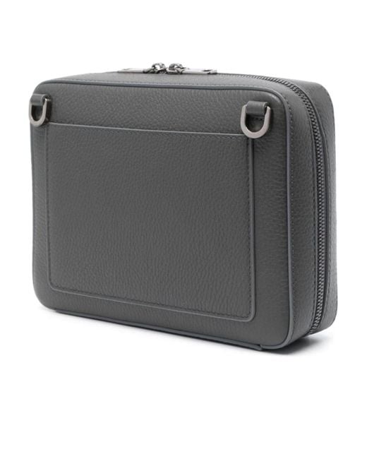 Dolce & Gabbana Black Logo-Embossed Small Shoulder Bag for men