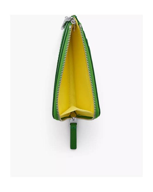 Marc Jacobs Green The Leather Top Zip Wallet for men