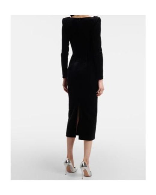 Alex Perry Black Velvet Corset Dress