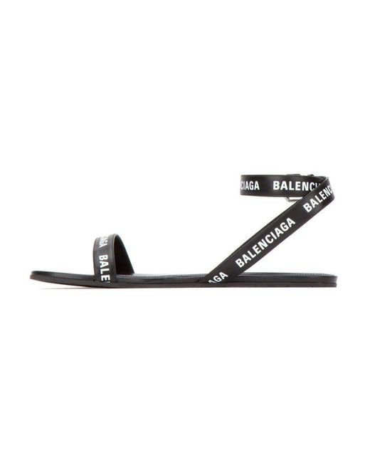Balenciaga White Printed Sandals