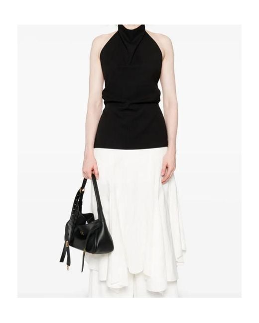 FEDERICO CINA Black Halterneck Blouse