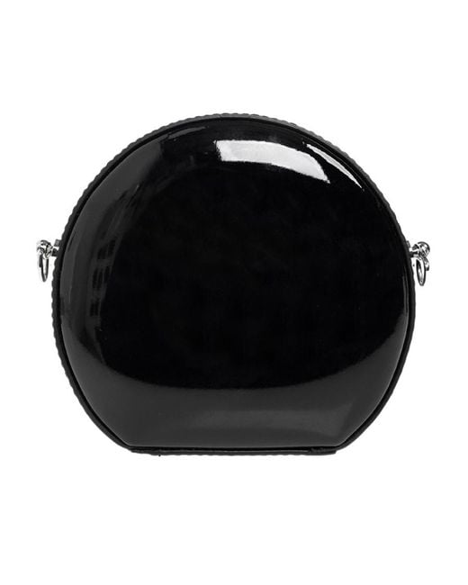 Vivienne Westwood Black Orb-Plaque Leather Satchel Bag