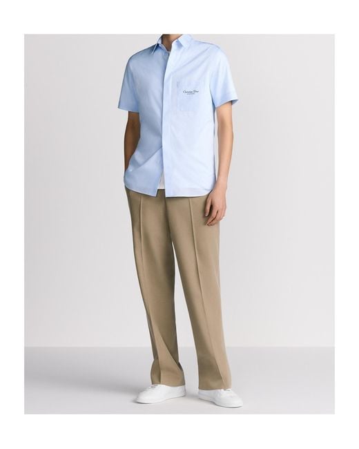 Dior Blue Christian Couture Short-Sleeved Shirt for men
