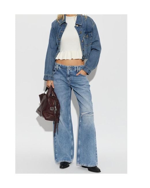 AllSaints Blue Long-Sleeve Denim Jacket