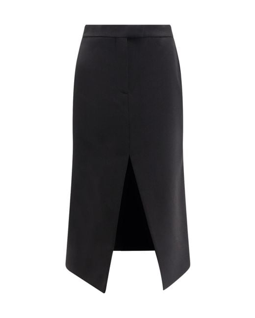 McQueen Black Cutaway Pencil Skirt