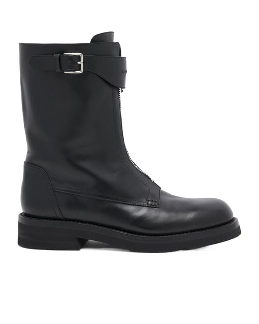 McQueen Black Biker Boot for men