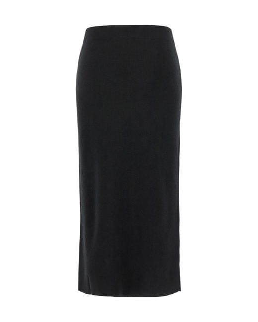 P.A.R.O.S.H. Black Midi Pencil Skirt