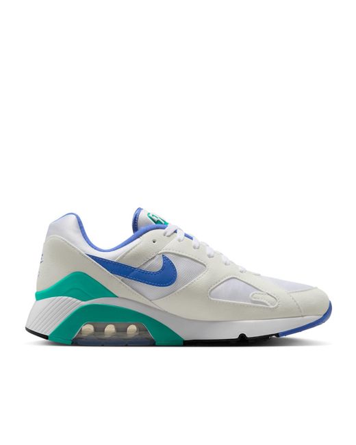 Nike Blue Air Max 180 Ultramarine Logo Patch Sneakers for men