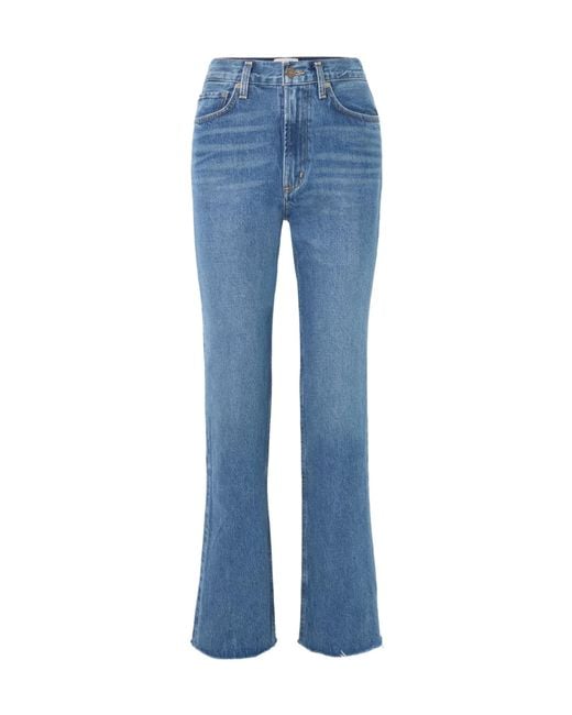 Agolde Blue High-Waisted Bootcut Denim Trousers