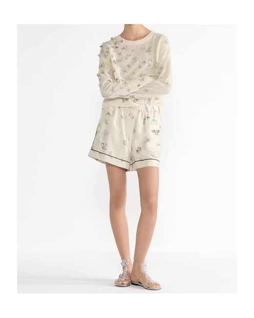 Dior White Embroidered Sweater