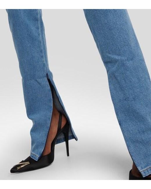 Magda Butrym Blue Bustier Denim Jumpsuit