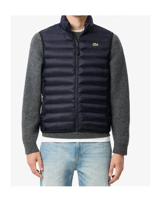 Lacoste Blue Stand-Neck Vest for men