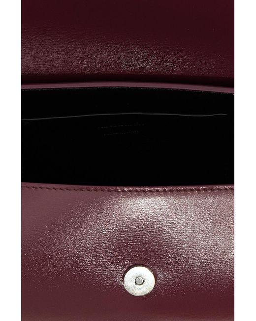 Jil Sander Purple Cannolo Logo Stamped Small Shoulder Bag