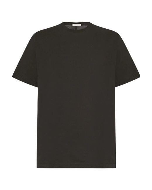 The Row Black Crewneck Straight Hem T-Shirt for men