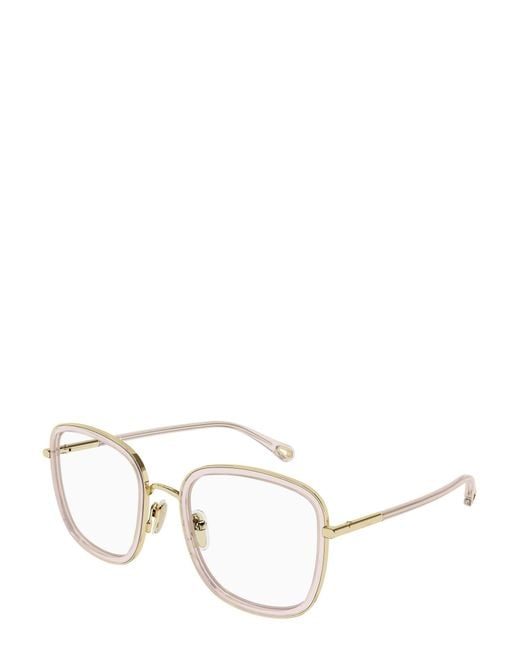 Chloé White Chloé Eyewear Square Frame Glasses