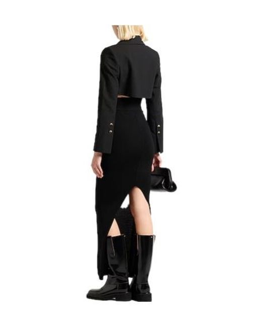 Ganni Black Solid Color Blazer