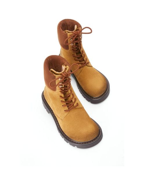 Loewe Brown Sierra Combat Boots