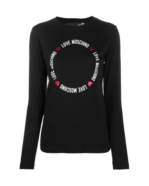 Moschino Black Long-Sleeved T-Shirt