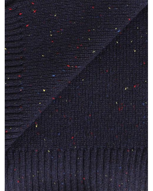 Barbour Blue Logo Knitted Hat for men