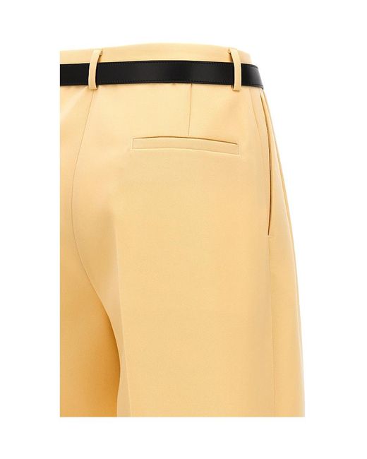 Jil Sander Yellow Straight-Leg Pocketed Trousers