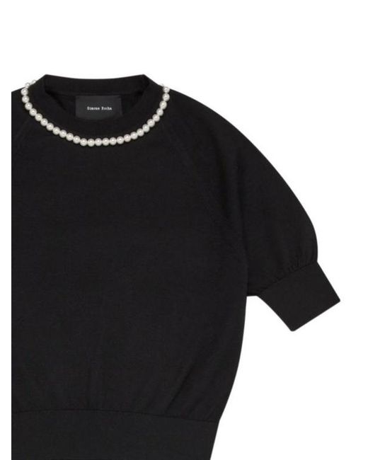 Simone Rocha Black Crew Neck Knitwear
