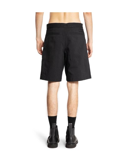 Dior Black Belt-Loop Shorts for men