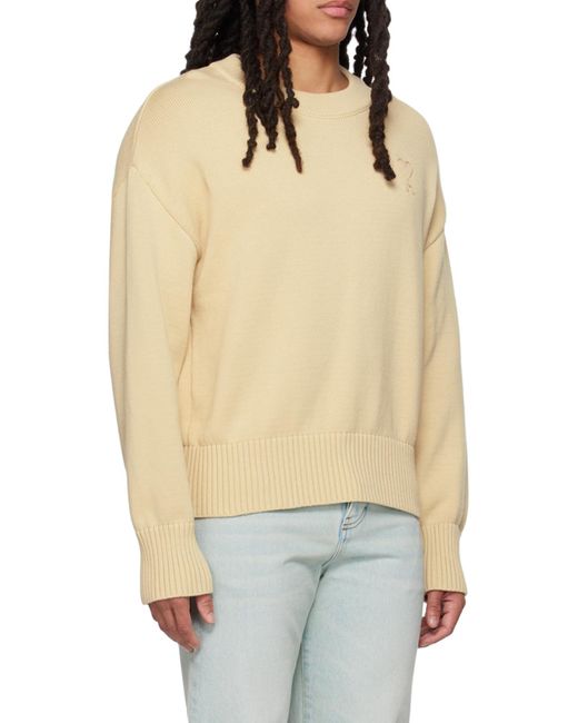 AMI Natural Ami De Coeur Crew-Neck Jumper for men