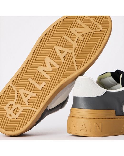 Balmain Gray Versatile Casual Shoes for men