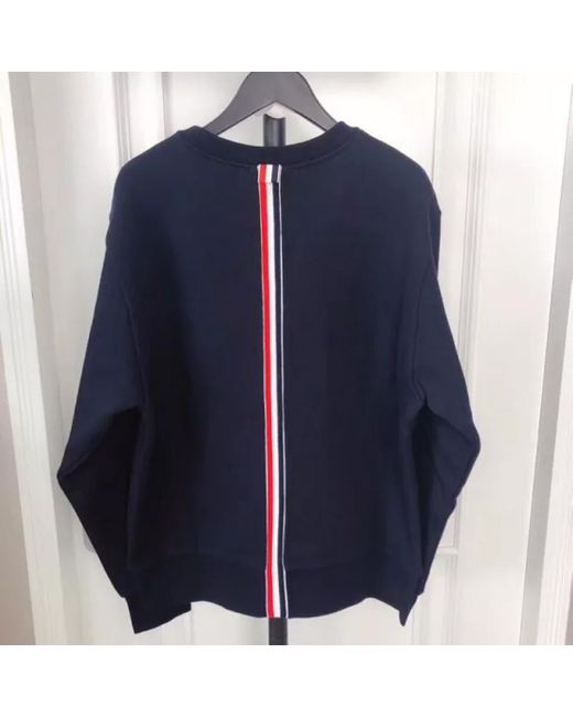 Thom Browne Blue Rwb Stripe Sweatshirt for men