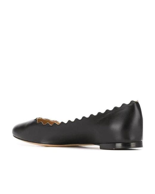 Chloé Black Lace Decorative Ballet Shoes