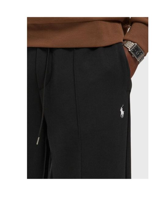 Polo Ralph Lauren Black Knitted Wide-Leg Trousers for men