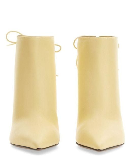 Neous Natural Pointed-Toe High-Heel Ankle Boots