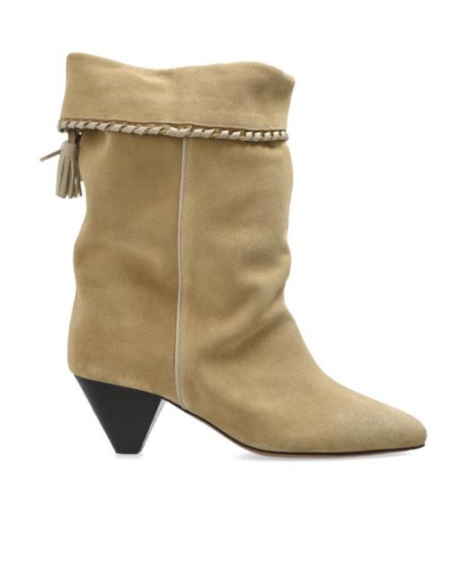 Isabel Marant Green Dalby Tassel Detailed Boots