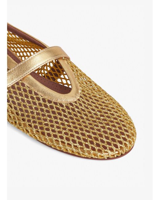 Alaïa Multicolor Alaïa Laminated Fishnet Ballet Flats