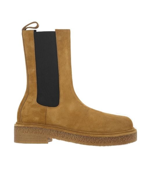 Bottega Veneta Brown Haddock Suede Chelsea Boots for men
