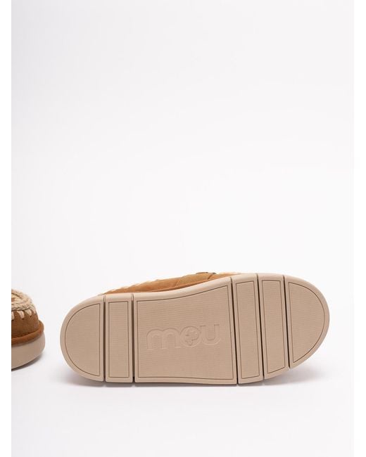 Mou Brown Sheepskin Clog Sandals