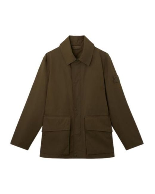 Stone Island Green Windproof And Breathable Coach Jacket for men