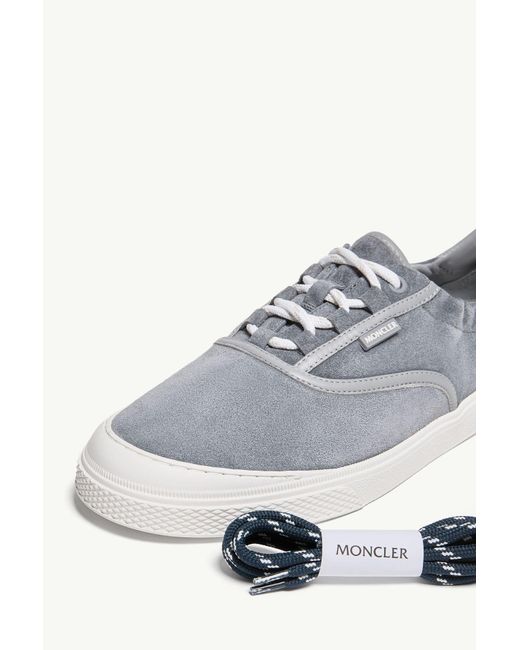 Moncler Gray Vera Leisure Suede Sneakers for men