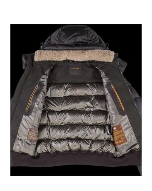 Moorer Black Wright Eiderdown-Padded Bomber Jacket for men