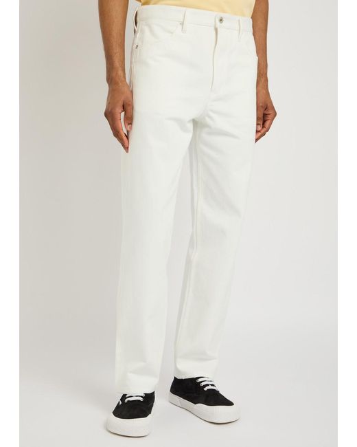 Jil Sander White Straight-Leg Jeans for men