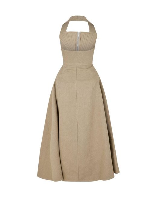 Bottega Veneta Natural Structured Fit Tea Dress