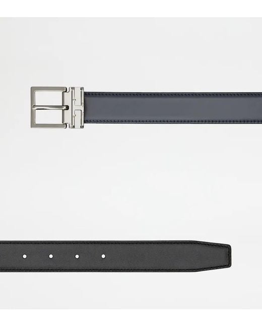 Tod's Blue Adjustable Double-Sided Belt for men