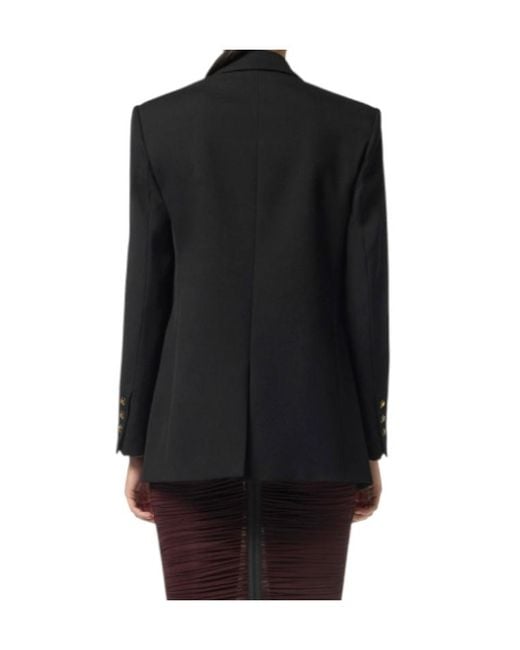 Elisabetta Franchi Black Breast Pocket Gabardine Jacket